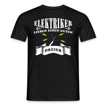 Elektriker Elektroniker T-Shirt - Männer T-Shirt - Schwarz - Vorne - AI Model Male 178 light (178cm)