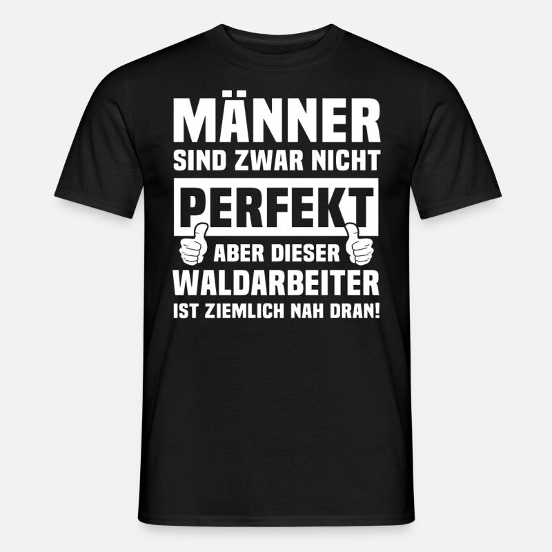 Waldarbeiter - Männer T-Shirt - Schwarz