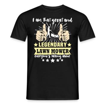 Tondeuses à gazon Tonte de pelouse - T-shirt homme - noir - Devant - AI Model Male 178 light (178cm)