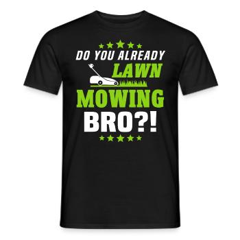 Tondre la pelouse - T-shirt homme - noir - Devant - AI Model Male 178 light (178cm)