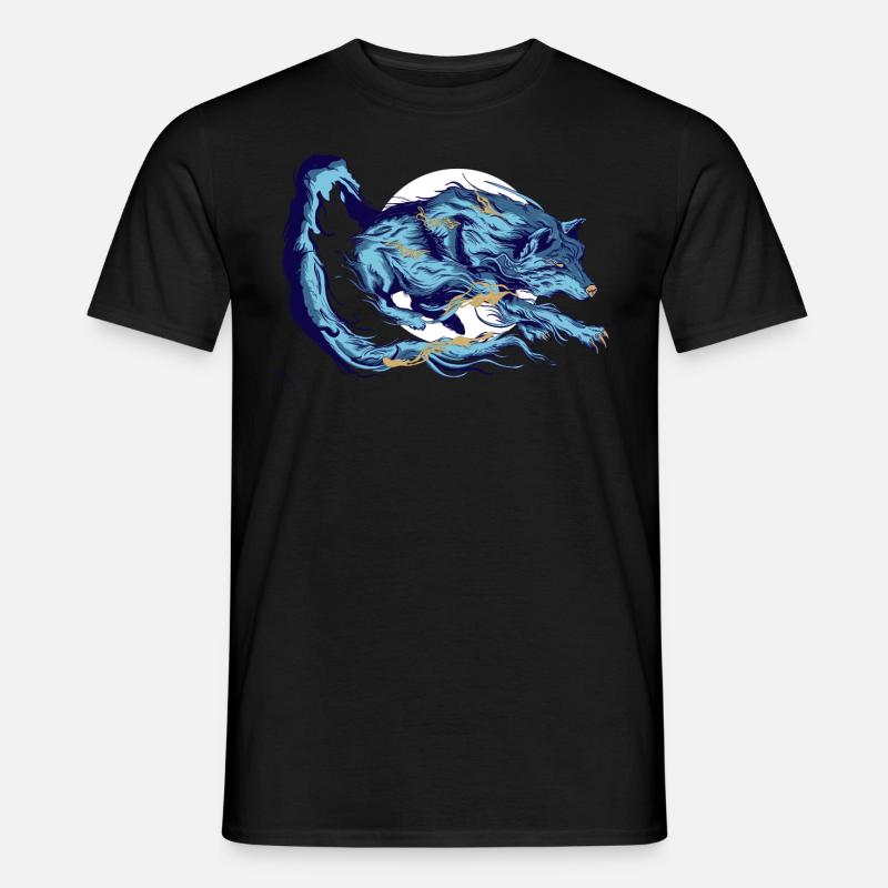 Blauer Wolf - Männer T-Shirt - undefined