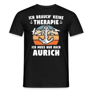 Aurich Sprüche - Männer T-Shirt - Schwarz - Vorne - AI Model Male 178 light (178cm)