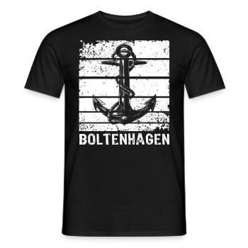 Boltenhagen Boltenhagener - Männer T-Shirt - Schwarz - Vorne - AI Model Male 178 light (178cm)
