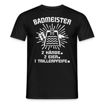 Schwimmmeister - Männer T-Shirt - Schwarz - Vorne - AI Model Male 178 light (178cm)