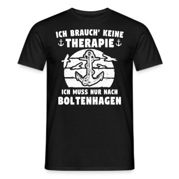 Boltenhagen Boltenhagener - Männer T-Shirt - Schwarz - Vorne - AI Model Male 178 light (178cm)