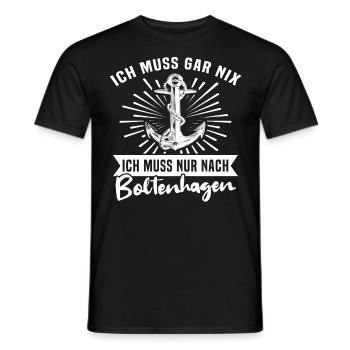 Boltenhagen Boltenhagener - Männer T-Shirt - Schwarz - Vorne - AI Model Male 178 light (178cm)
