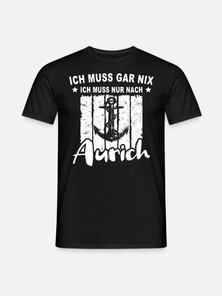 Aurich Auricher - Männer T-Shirt - Schwarz