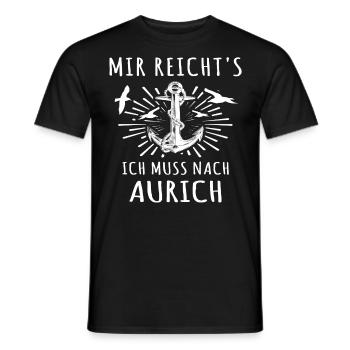 Aurich Auricher - Männer T-Shirt - Schwarz - Vorne - AI Model Male 178 light (178cm)