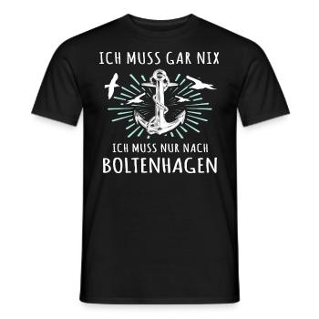 Boltenhagen Sprüche - Männer T-Shirt - Schwarz - Vorne - AI Model Male 178 light (178cm)