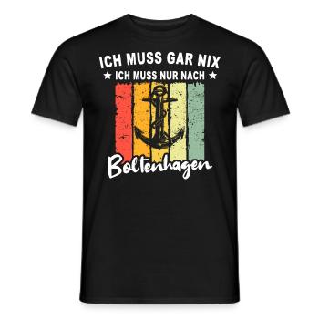 Witzige Boltenhagen Sprüche - Männer T-Shirt - Schwarz - Vorne - AI Model Male 178 light (178cm)