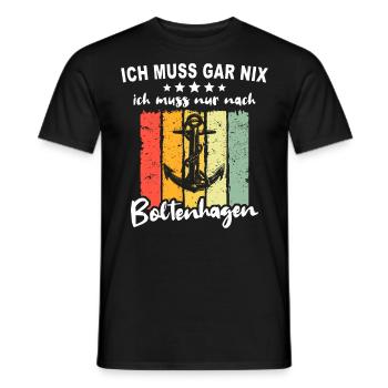 Boltenhagen Sprüche - Männer T-Shirt - Schwarz - Vorne - AI Model Male 178 light (178cm)