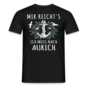 Aurich Sprüche - Männer T-Shirt - Schwarz - Vorne - AI Model Male 178 light (178cm)