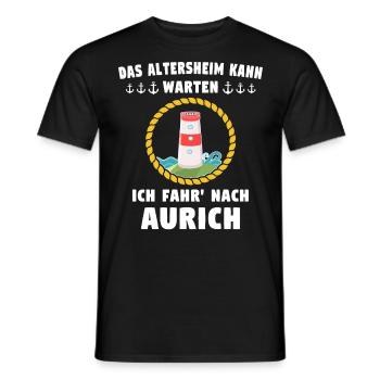 Lustige Aurich Sprüche - Männer T-Shirt - Schwarz - Vorne - AI Model Male 178 light (178cm)