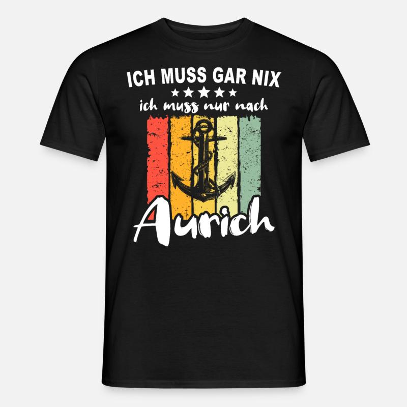 Aurich Spruch - Männer T-Shirt - Schwarz