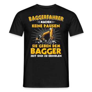 Baggerführer - Männer T-Shirt - Schwarz - Vorne - AI Model Male 178 light (178cm)