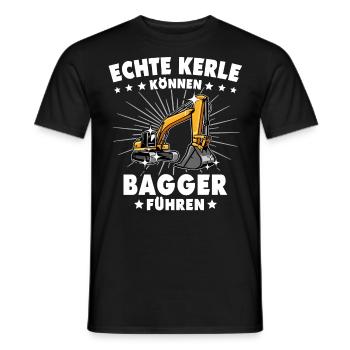 Baggerführer - Männer T-Shirt - Schwarz - Vorne - AI Model Male 178 light (178cm)
