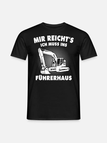 Baggerführer Sprüche - Männer T-Shirt - Schwarz