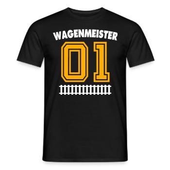 Wagenmeister Eisenbahn - Männer T-Shirt - Schwarz - Vorne - AI Model Male 178 light (178cm)