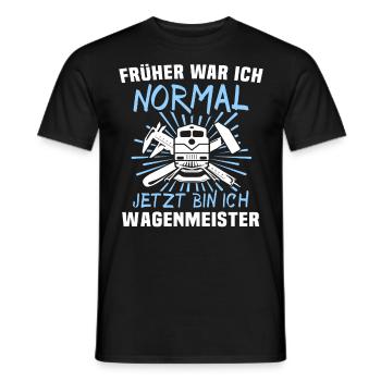 Wagenmeister Eisenbahn Zugtechniker - Männer T-Shirt - Schwarz - Vorne - AI Model Male 178 light (178cm)