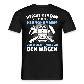 Wagenmeister Sprüche Zugtechniker - Männer T-Shirt - Schwarz - Vorne - AI Model Male 178 light (178cm)