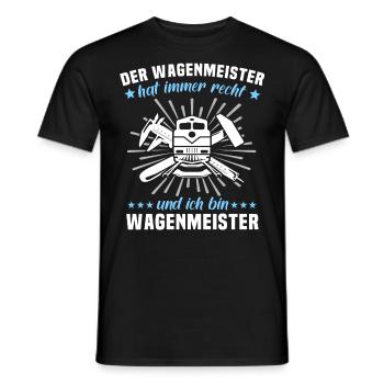 Wagenmeister Spruch Zugtechniker - Männer T-Shirt - Schwarz - Vorne - AI Model Male 178 light (178cm)
