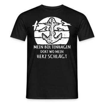 Boltenhagen - Männer T-Shirt - Schwarz - Vorne - AI Model Male 178 light (178cm)