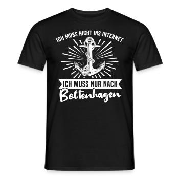Boltenhagen Sprüche - Männer T-Shirt - Schwarz - Vorne - AI Model Male 178 light (178cm)