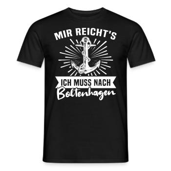 Boltenhagen - Männer T-Shirt - Schwarz - Vorne - AI Model Male 178 light (178cm)