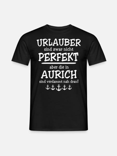 Aurich Sprüche - Männer T-Shirt - Schwarz