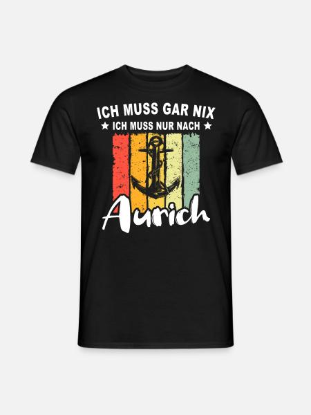 Aurich Sprüche Auricher - Männer T-Shirt - Schwarz
