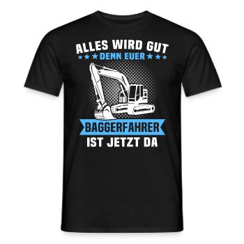 Baggerfuehrer Baggerfahrer - Männer T-Shirt - Schwarz - Vorne - AI Model Male 178 light (178cm)