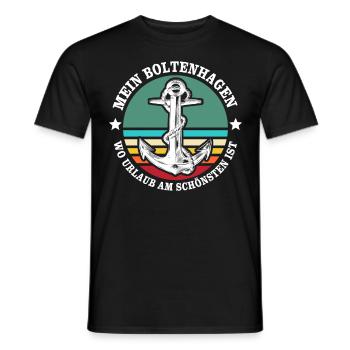 Boltenhagen Urlaub - Männer T-Shirt - Schwarz - Vorne - AI Model Male 178 light (178cm)