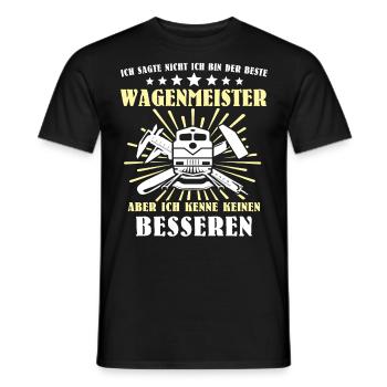 Wagenmeister Zugtechniker - Männer T-Shirt - Schwarz - Vorne - AI Model Male 178 light (178cm)