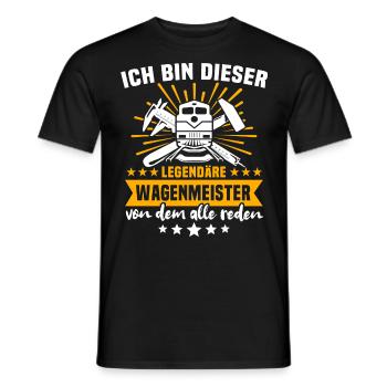Wagenmeister Legende - Männer T-Shirt - Schwarz - Vorne - AI Model Male 178 light (178cm)