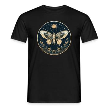 Moth - Men's T-Shirt - black - Front - AI Model Male 178 light (178cm)