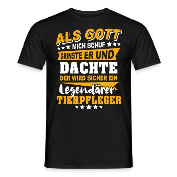 Tierpfleger Sprüche - Männer T-Shirt - Schwarz - Vorne - AI Model Male 178 light (178cm)