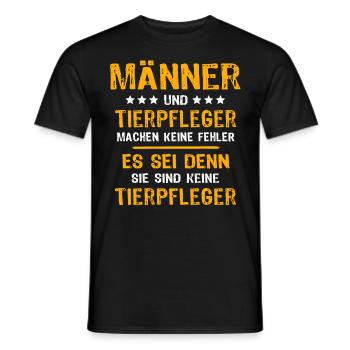 Tierpfleger Spruch - Männer T-Shirt - Schwarz - Vorne - AI Model Male 178 light (178cm)
