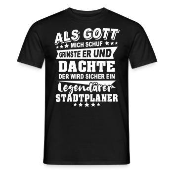 Stadtplaner - Männer T-Shirt - Schwarz - Vorne - AI Model Male 178 light (178cm)