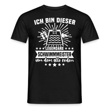 Schwimmmeister - Männer T-Shirt - Schwarz - Vorne - AI Model Male 178 light (178cm)