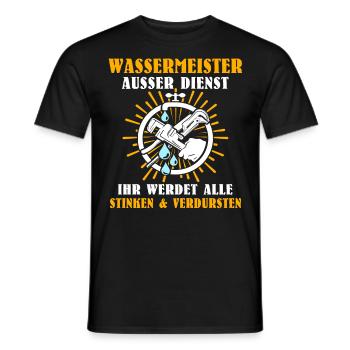 Wassermeister Sprüche - Männer T-Shirt - Schwarz - Vorne - AI Model Male 178 light (178cm)
