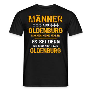 Oldenburg Mann Oldenburger Männer - Männer T-Shirt - Schwarz - Vorne - AI Model Male 178 light (178cm)
