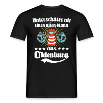 Oldenburg Mann - Männer T-Shirt - Schwarz - Vorne - AI Model Male 178 light (178cm)