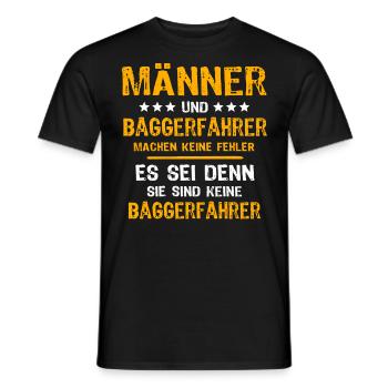 Baggerfuehrer Baggerfahrer - Männer T-Shirt - Schwarz - Vorne - AI Model Male 178 light (178cm)