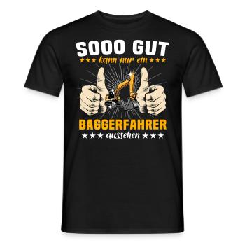 Baggerfuehrer Baggerfahrer - Männer T-Shirt - Schwarz - Vorne - AI Model Male 178 light (178cm)