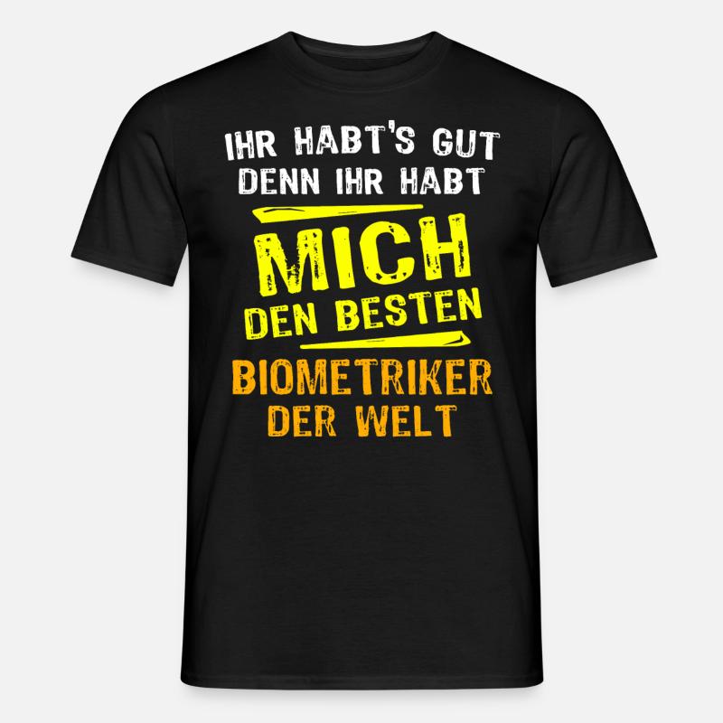 Biometriker Geschenk - Männer T-Shirt - Schwarz