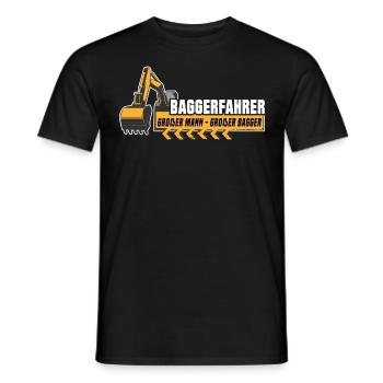 Baggerführer Sprüche Baggerfahrer - Männer T-Shirt - Schwarz - Vorne - AI Model Male 178 light (178cm)