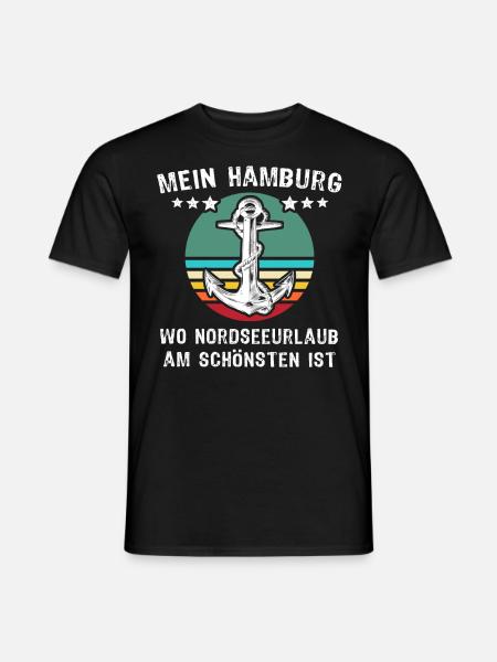Hamburg Urlaub - Männer T-Shirt - Schwarz