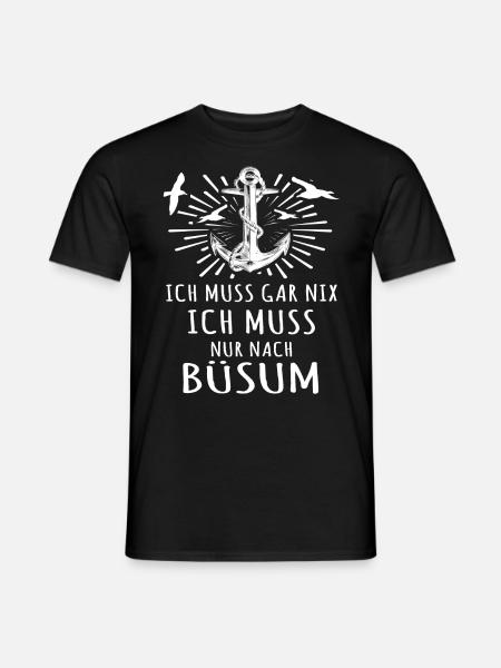 Büsum Büsumer - Männer T-Shirt - Schwarz