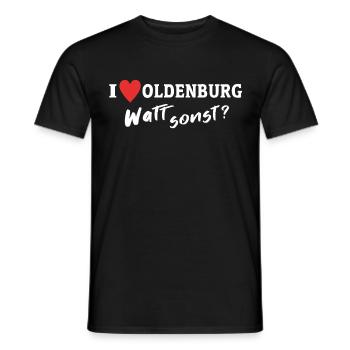 Ich Liebe Oldenburg - Männer T-Shirt - Schwarz - Vorne - AI Model Male 178 light (178cm)