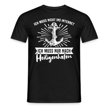 Heiligenhafen Heiligenhafener - Männer T-Shirt - Schwarz - Vorne - AI Model Male 178 light (178cm)